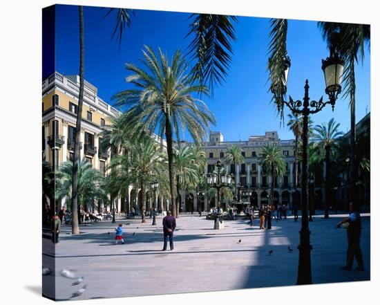 Placa Real in Barcelona Spain-null-Stretched Canvas