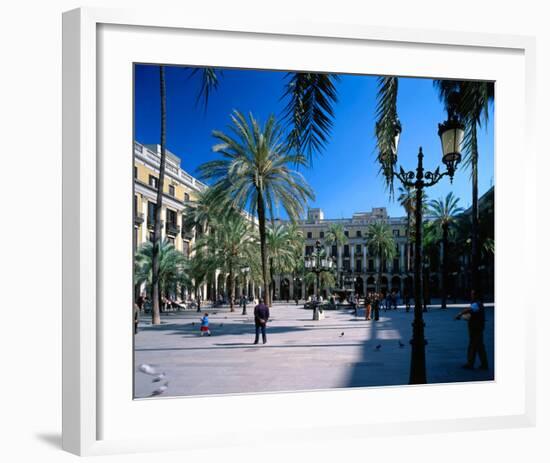 Placa Real in Barcelona Spain-null-Framed Art Print