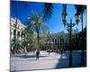 Placa Real in Barcelona Spain-null-Mounted Art Print