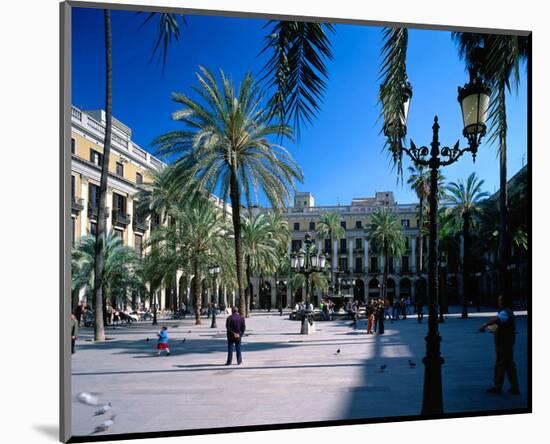 Placa Real in Barcelona Spain-null-Mounted Art Print