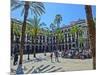 Placa Real in Barcelona with Palms and Sunshine-Markus Bleichner-Mounted Art Print