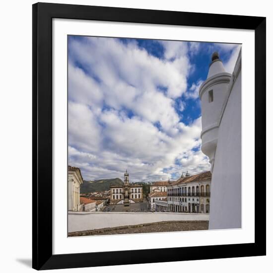 Placa (Square) De Tiradentes with the Museu (Museum) Da Inconfidencia (Old Town Hall) from the Pala-Massimo Borchi-Framed Photographic Print