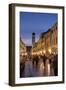 Placa, Stadun, Lit Up at Dusk with Cafes and People Walking, Dubrovnik, Croatia, Europe-John Miller-Framed Photographic Print