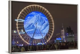 Place Bellecour, Fete Des Lumieres (Festival of Lights) Laser Show, Lyon, Rhone-Alpes, France-Christian Kober-Framed Photographic Print