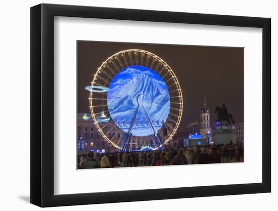 Place Bellecour, Fete Des Lumieres (Festival of Lights) Laser Show, Lyon, Rhone-Alpes, France-Christian Kober-Framed Photographic Print