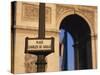 Place Charles De Gaulle Street Sign and the Arc De Triomphe, Paris, France, Europe-null-Stretched Canvas