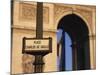 Place Charles De Gaulle Street Sign and the Arc De Triomphe, Paris, France, Europe-null-Mounted Photographic Print