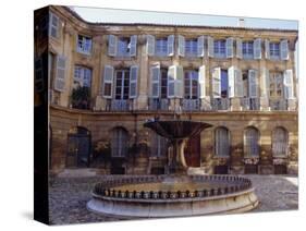 Place d'Albertas, Aix En Provence, Provence, France, Europe-John Miller-Stretched Canvas