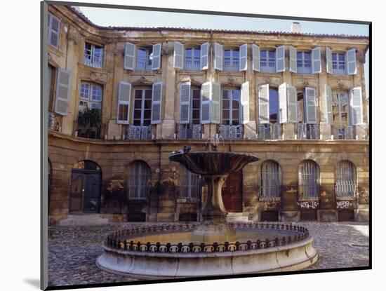 Place d'Albertas, Aix En Provence, Provence, France, Europe-John Miller-Mounted Photographic Print