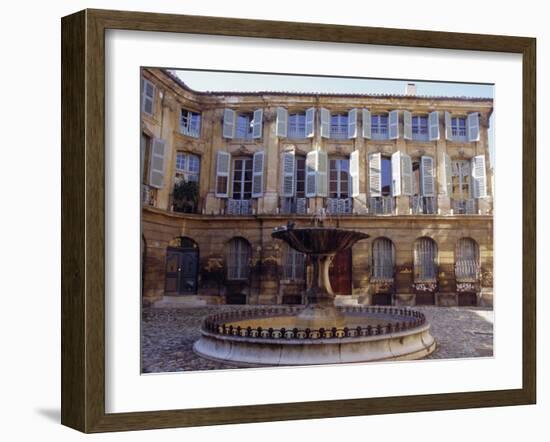 Place d'Albertas, Aix En Provence, Provence, France, Europe-John Miller-Framed Photographic Print