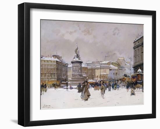 Place de Clichy, Paris-Jacques Lieven-Framed Giclee Print