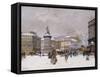 Place de Clichy, Paris-Jacques Lieven-Framed Stretched Canvas