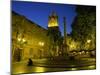 Place De L'Hotel De Ville after Dark, Aix-En-Provence, Bouches-Du-Rhone, Provence, France, Europe-Tomlinson Ruth-Mounted Photographic Print