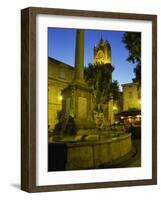 Place De L'Hotel De Ville after Dark, Aix-En-Provence, Bouches-Du-Rhone, Provence, France, Europe-Tomlinson Ruth-Framed Photographic Print