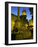 Place De L'Hotel De Ville after Dark, Aix-En-Provence, Bouches-Du-Rhone, Provence, France, Europe-Tomlinson Ruth-Framed Photographic Print