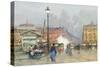 Place De L'Opera, Paris-Eugene Galien-Laloue-Stretched Canvas