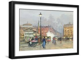 Place De L'Opera, Paris-Eugene Galien-Laloue-Framed Giclee Print