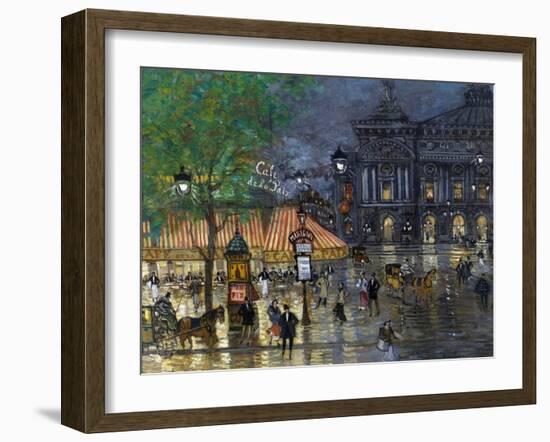 Place De L'Opéra, Paris-Konstantin Alexeyevich Korovin-Framed Giclee Print