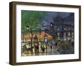 Place De L'Opéra, Paris-Konstantin Alexeyevich Korovin-Framed Giclee Print