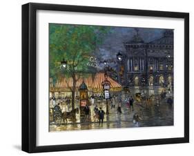 Place De L'Opéra, Paris-Konstantin Alexeyevich Korovin-Framed Giclee Print