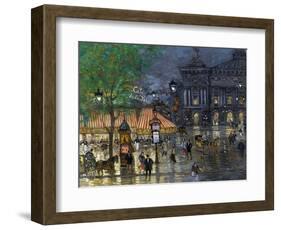 Place De L'Opéra, Paris-Konstantin Alexeyevich Korovin-Framed Giclee Print