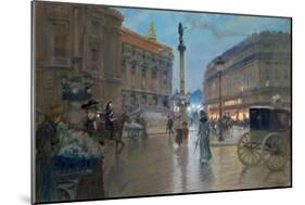 Place De L'Opera, Paris-Georges Stein-Mounted Giclee Print