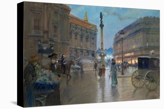 Place De L'Opera, Paris-Georges Stein-Stretched Canvas