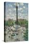 Place De La Bastille, C. 1922 (Oil on Canvas)-Gustave Loiseau-Stretched Canvas