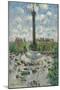 Place De La Bastille, C. 1922 (Oil on Canvas)-Gustave Loiseau-Mounted Giclee Print