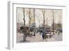 Place De La Bastille, Paris-Eugene Galien-Laloue-Framed Giclee Print