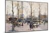 Place De La Bastille, Paris-Eugene Galien-Laloue-Mounted Giclee Print