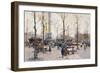 Place De La Bastille, Paris-Eugene Galien-Laloue-Framed Premium Giclee Print