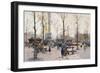 Place De La Bastille, Paris-Eugene Galien-Laloue-Framed Premium Giclee Print