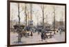 Place De La Bastille, Paris-Eugene Galien-Laloue-Framed Giclee Print