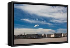 Place De La Bourse Along the Garonne River, Bordeaux, Gironde, Aquitaine, France-null-Framed Stretched Canvas