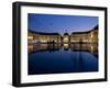 Place De La Bourse at Night, Bordeaux, Aquitaine, France, Europe-Charles Bowman-Framed Photographic Print