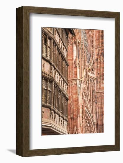 Place De La Cathedrale in Strasbourg, Bas-Rhin, Alsace, France, Europe-Julian Elliott-Framed Photographic Print