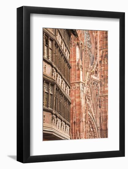 Place De La Cathedrale in Strasbourg, Bas-Rhin, Alsace, France, Europe-Julian Elliott-Framed Photographic Print