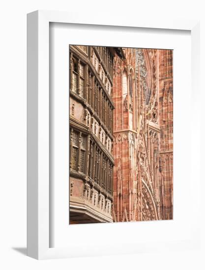 Place De La Cathedrale in Strasbourg, Bas-Rhin, Alsace, France, Europe-Julian Elliott-Framed Photographic Print