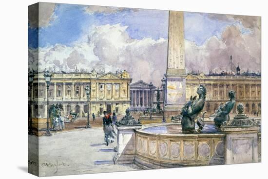 Place De La Concorde, 1847-1908-John Fulleylove-Stretched Canvas