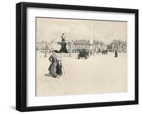 'Place de la Concorde', 1915-Eugene Bejot-Framed Giclee Print