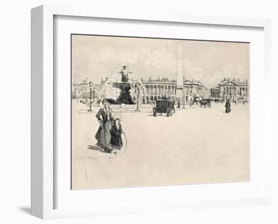 'Place de la Concorde', 1915-Eugene Bejot-Framed Giclee Print