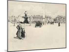 'Place de la Concorde', 1915-Eugene Bejot-Mounted Giclee Print