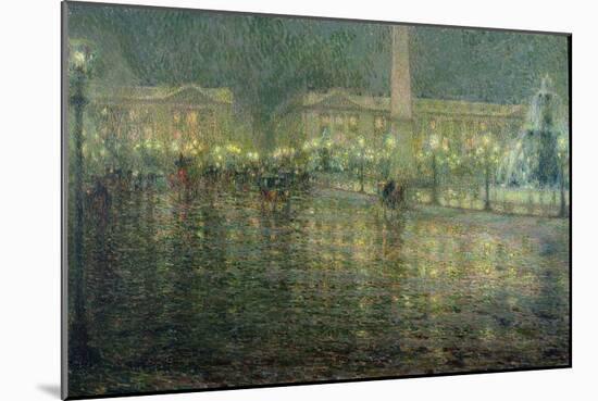 Place de la Concorde, c.1909-Henri Eugene Augustin Le Sidaner-Mounted Giclee Print