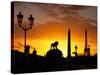 Place de la Concorde, Eiffel Tower, Obelisk, Paris, France-David Barnes-Stretched Canvas