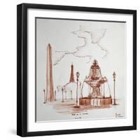 Place de la Concorde in Paris, France has one of the largest obelisks from ancient Egypt at its cen-Richard Lawrence-Framed Photographic Print