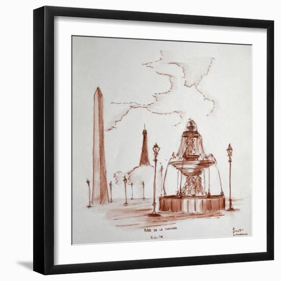 Place de la Concorde in Paris, France has one of the largest obelisks from ancient Egypt at its cen-Richard Lawrence-Framed Photographic Print