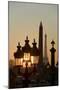 Place de la Concorde, Obelisk, Eiffel Tower, Paris, France-David Barnes-Mounted Photographic Print