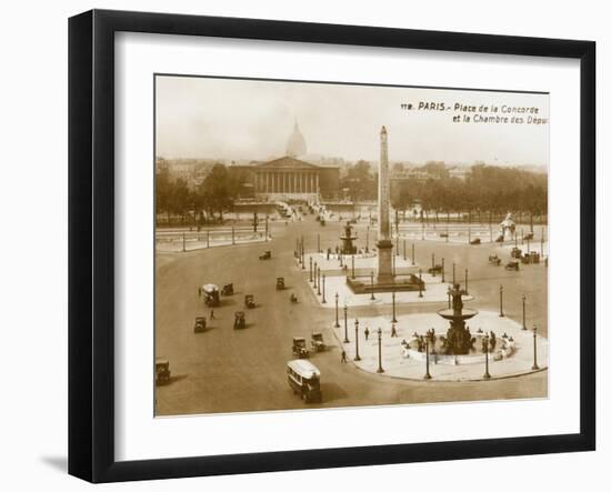 Place De La Concorde, Paris, France. a Little More Traffic to Be Expected Nowadays!!-null-Framed Photographic Print