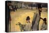 Place De La Concorde, (Viscount Lepic and His Daughters Crossing the Place De La Concord), 1875-Edgar Degas-Stretched Canvas